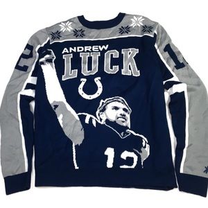 NFL Indianapolis Colts Andrew Luck #12 holiday Christmas sweater size small